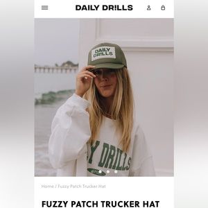 Daily Drills Fuzzy Patch Trucker Hat- NWT